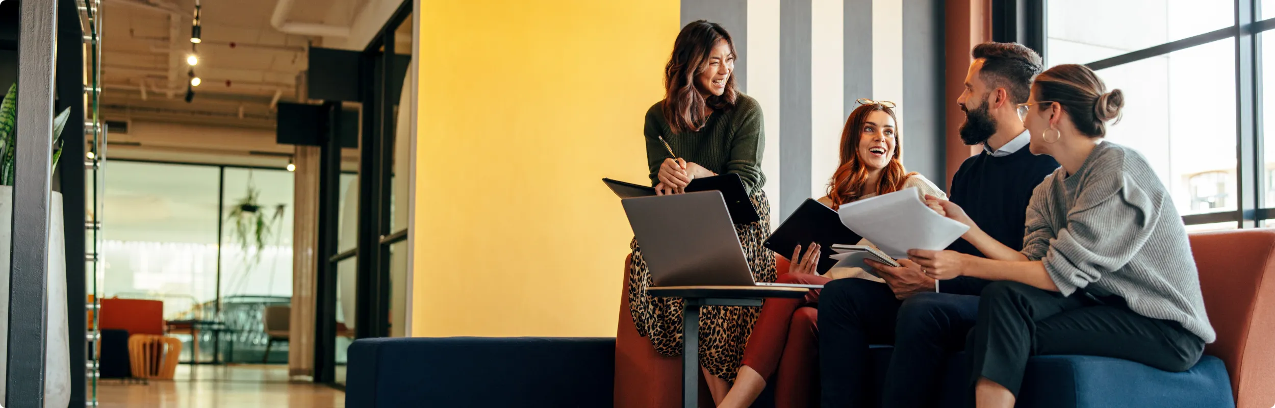 Young entrepreneurs discussing business scaling